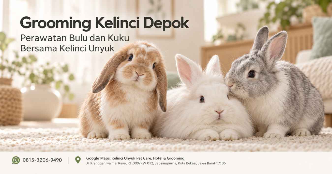 Grooming Kelinci Depok, Perawatan Bulu dan Kuku Bersama Kelinci Unyuk
